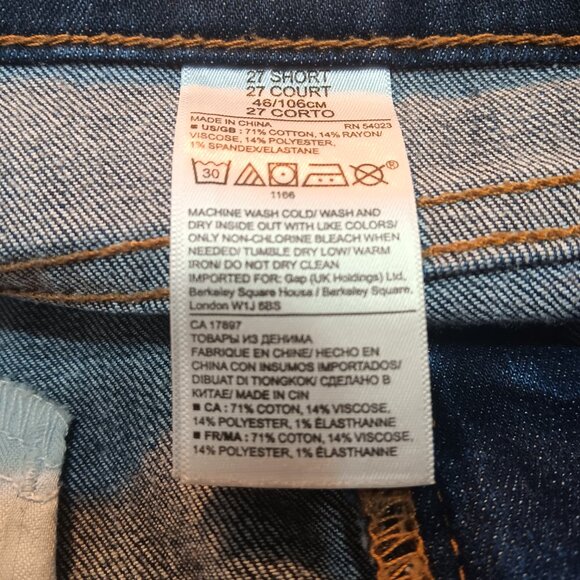 Banana Republic women's Girlfriend Lindsay Premium Denim straight leg jeans 27 - Picture 14 of 15